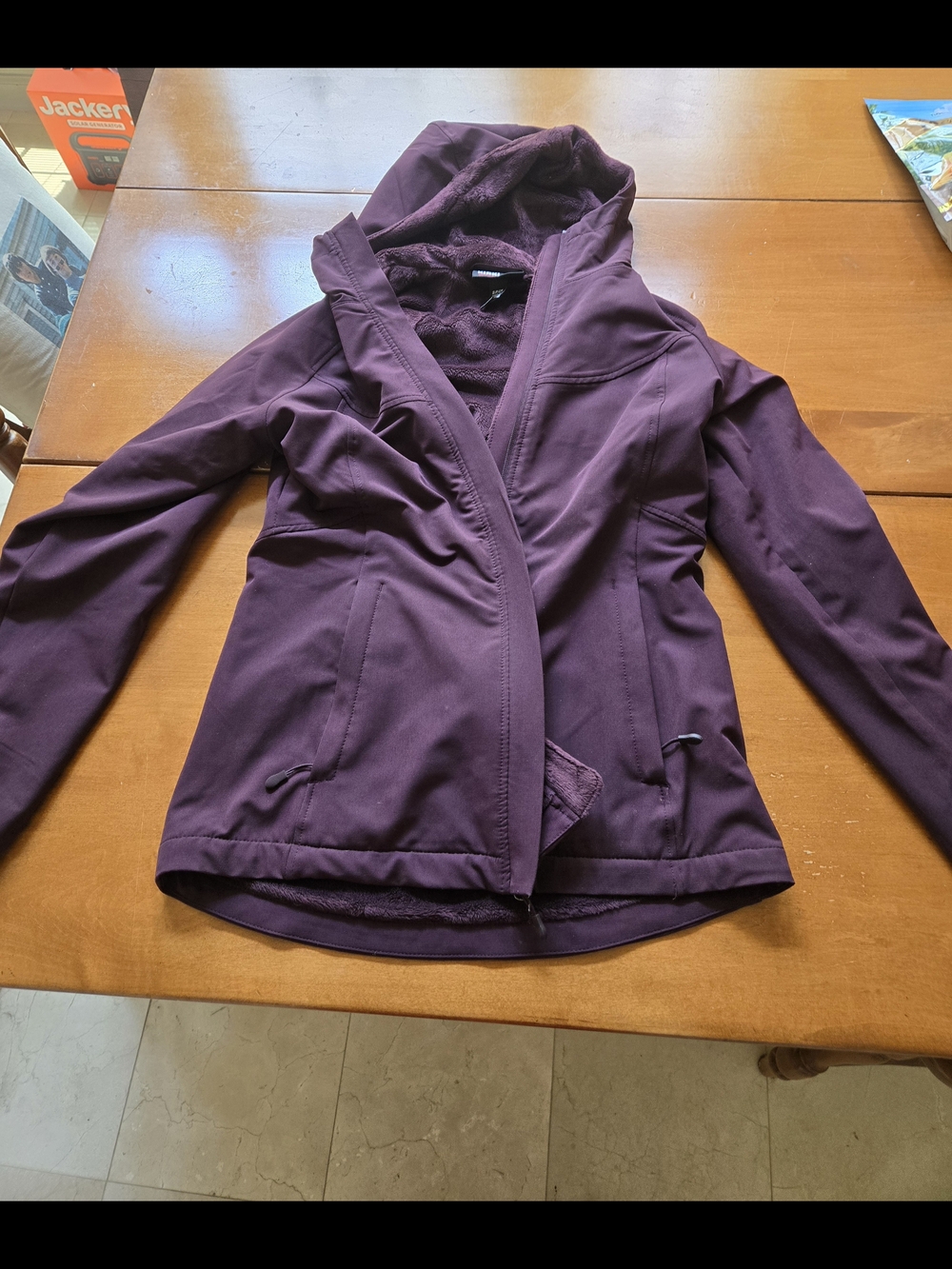 Kirkland Signature Hooded Softshell Jacket - Plum